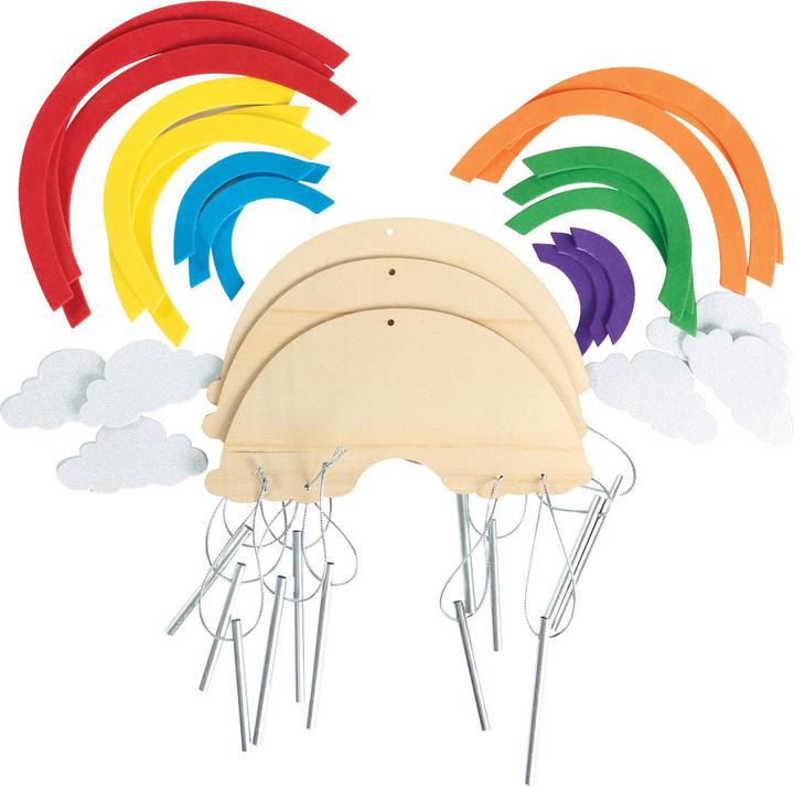 Actual product image Colorations Wind Chime Rainbow Craft Set