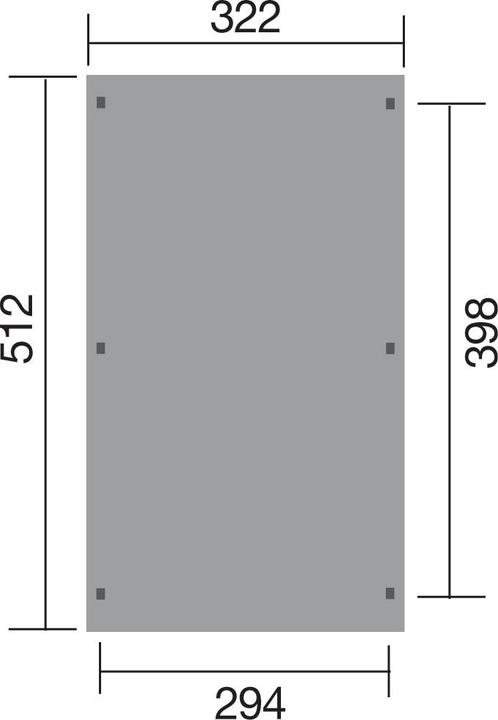 Produktbild Weka Holzbau Flachdach Einzelcarport 617 Gr.1 ohne Dacheindeckung