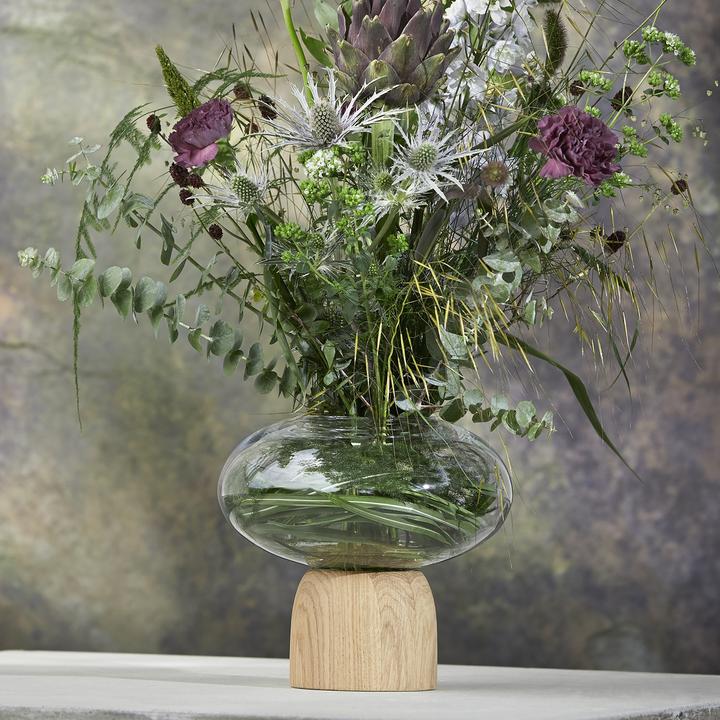 Produktbild ChiCura Porcini Vase Eiche/Clear Glass (1x)