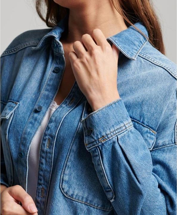 Produktbild Superdry Oversize-Oberhemd aus Jeansstoff, Damen (M)