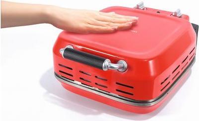 Actual product image Gourmetmaxx Pizza oven Ø 30 cm, red