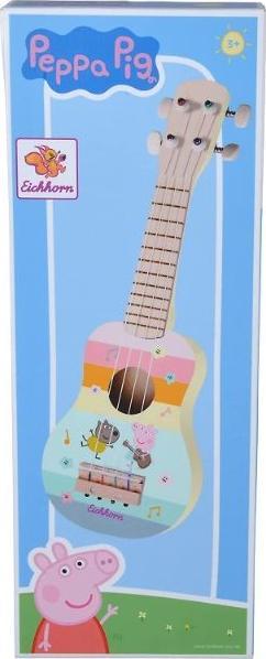 Produktbild Eichhorn Peppa Pig Holz Ukulele 43cm (Deutsch)