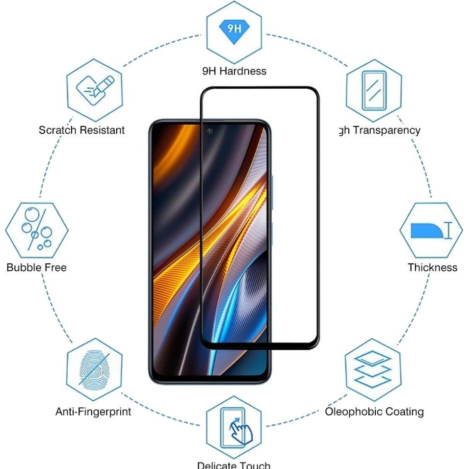 Thumbnail - Screenguard Xiaomi Poco X4 GT Full Screen Panzerglas Schutzfolie 2.5D 9H (1 Stück, Xiaomi Poco X4 GT), Smartphone Schutz...
