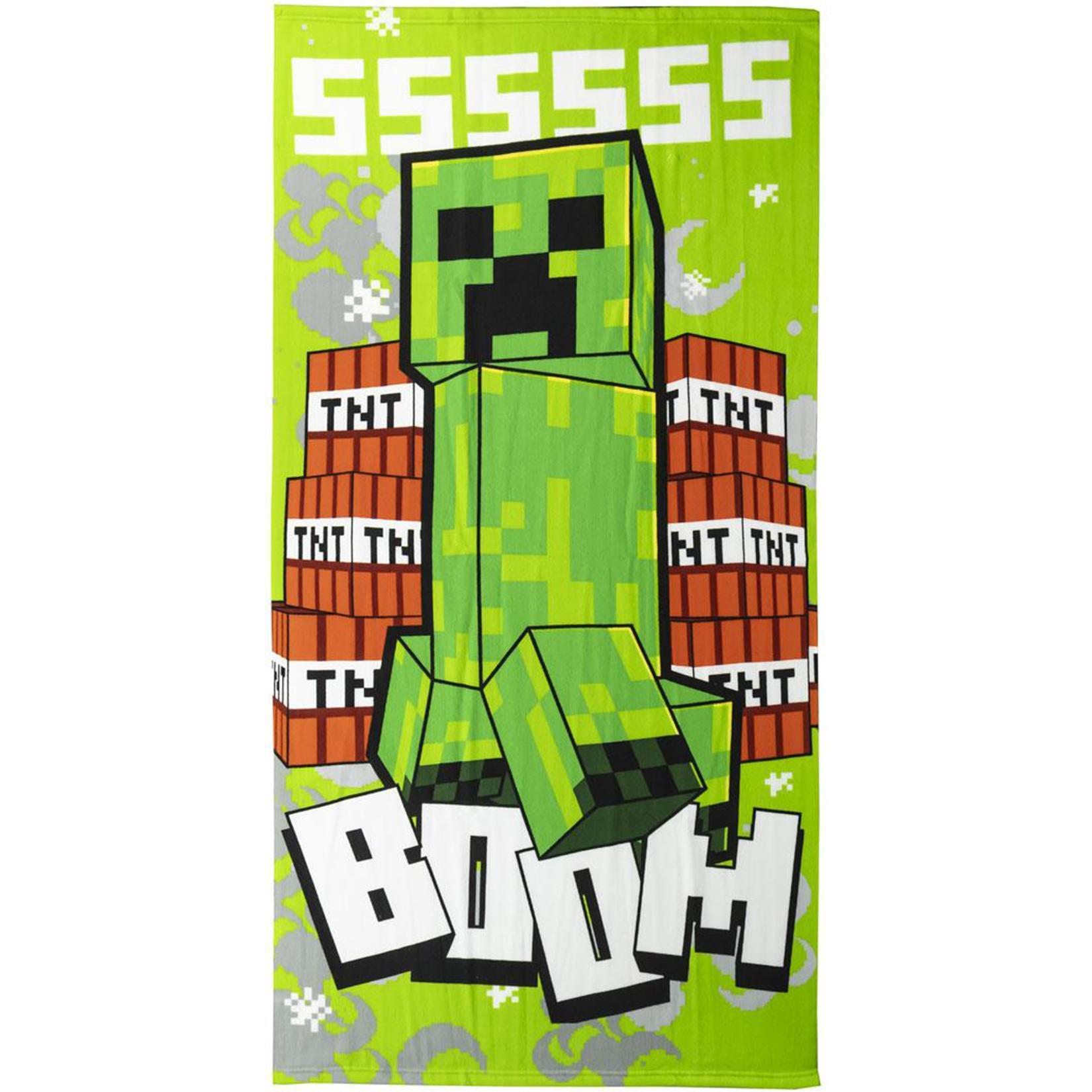 Cerdá, Frotteewäsche, Minecraft Handtuch Creeper Boom 70 x 140 cm