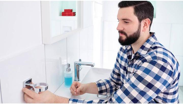 Produktbild tesa EKKRO Seifenspender inkl. Klebelösung ohne Bohren