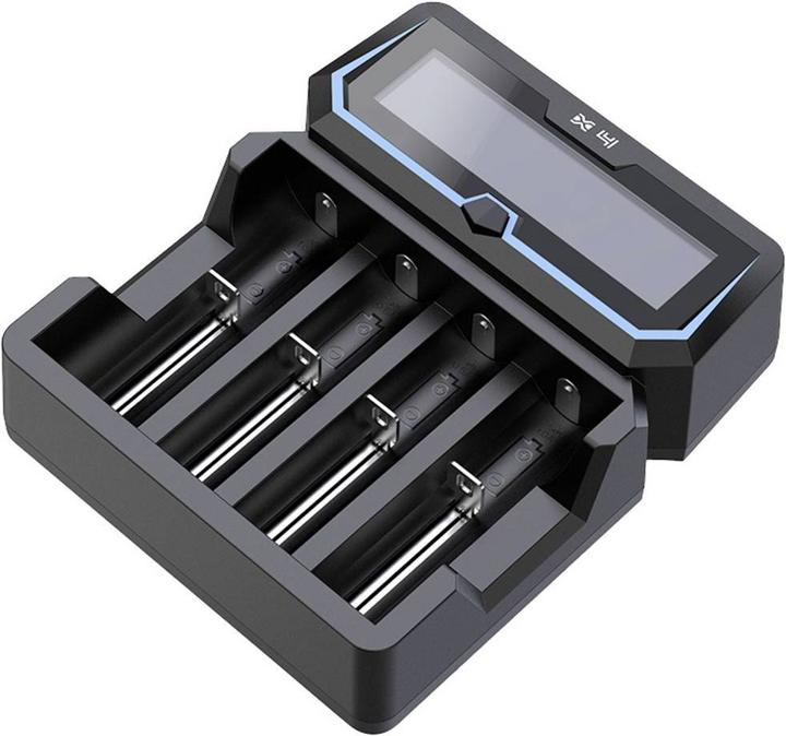 Produktbild Xtar Batterieladegerät für X4 18650 AA AAA-Zellen Ni-MH Li-Ion 4 Plätze (1 Stk., 12650, 13500, 13650, 14500, 14650, 16340, 16650, 17335, 17355, 17500, 17650, 17670, 18350, 18490, 18500, 18650, 18700, 20650, 21700, 22650, A, Sub-C, AA, AAA, Ladegerät inkl. Akku)