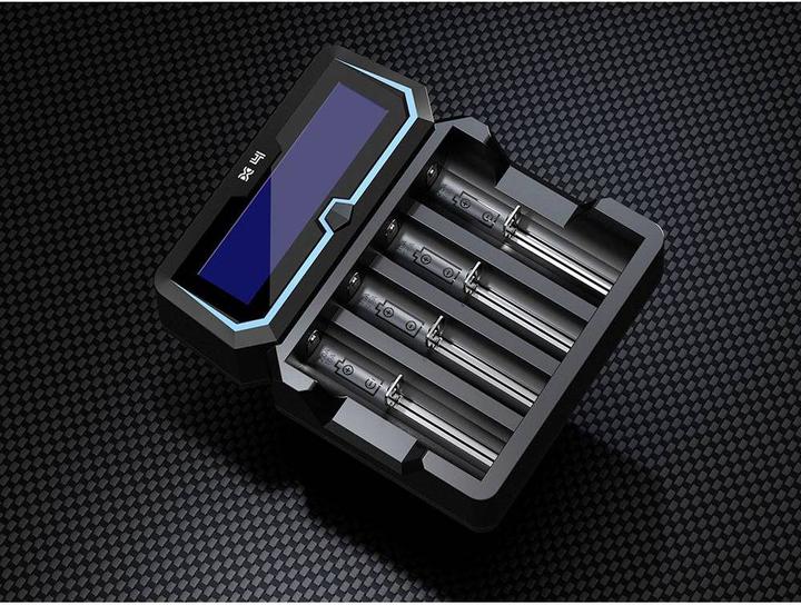 Produktbild Xtar Batterieladegerät für X4 18650 AA AAA-Zellen Ni-MH Li-Ion 4 Plätze (1 Stk., 12650, 13500, 13650, 14500, 14650, 16340, 16650, 17335, 17355, 17500, 17650, 17670, 18350, 18490, 18500, 18650, 18700, 20650, 21700, 22650, A, Sub-C, AA, AAA, Ladegerät inkl. Akku)