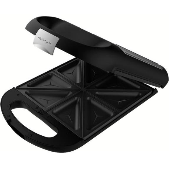 Cecotec Paninoteca Rock'n Toast, Piastra per waffel, Nero