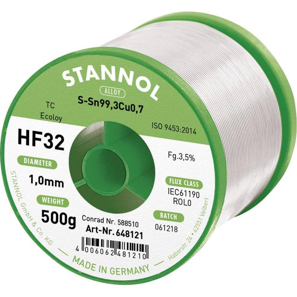 Stannol Bleifreier, halogenfreier Lötdraht Sn99Cu0.7 (Lötspulenkit) (648108)