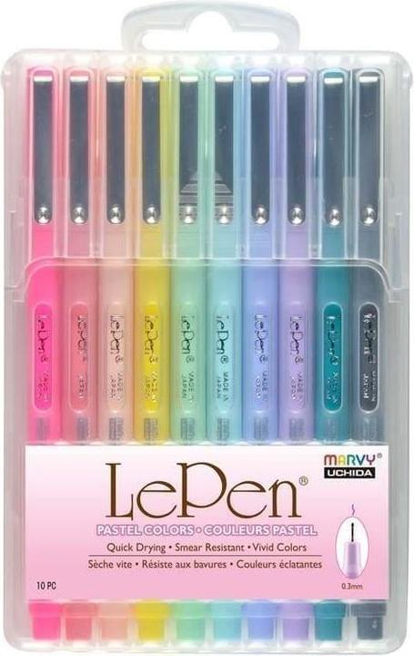 Produktbild Uchida MARVY stylische Stifte mit dünner Spitze Le Pen Pastell, 10 Stk. (Pastel, 10 x)