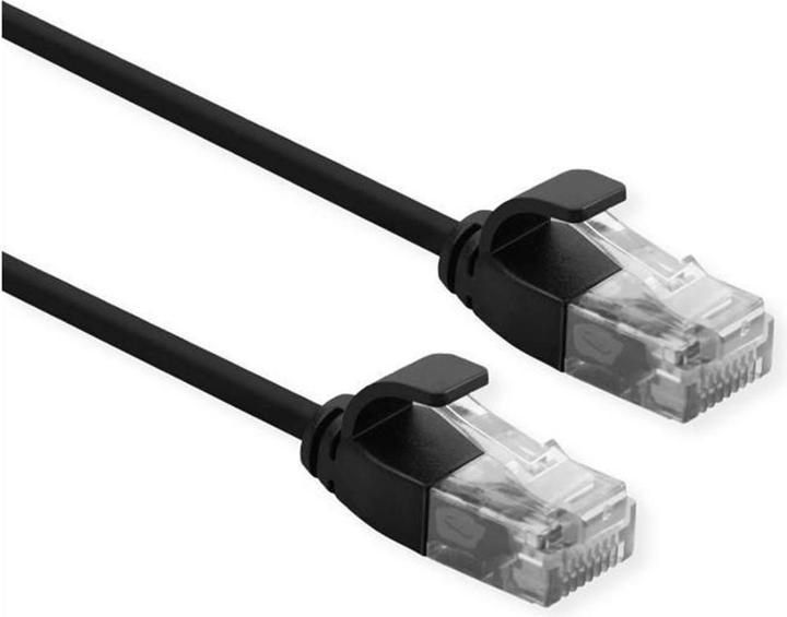 Actual product image Roline UTP DataCenter Patch Cable Cat.6A, LSOH, slim, black, 1.5 m (U/UTP, CAT6a, 1.50 m)