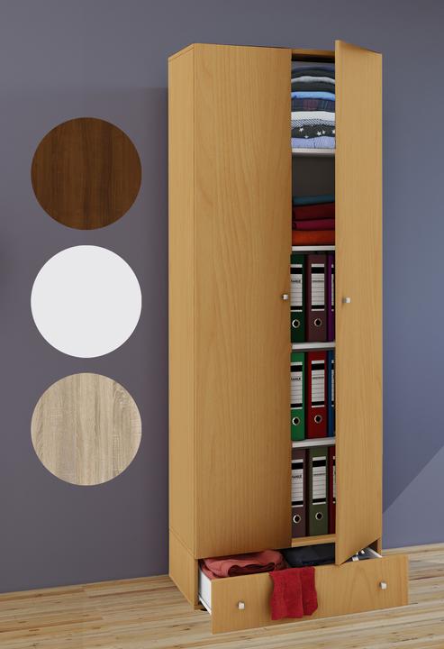 Produktbild VCM Holz Mehrzweckschrank Serie Vandol mit Drehtüren (70 x 40 x 196 cm)