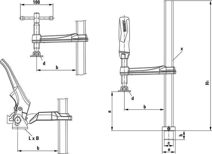 Produktbild Bessey Spannelement für Schweisstisch (200 mm)