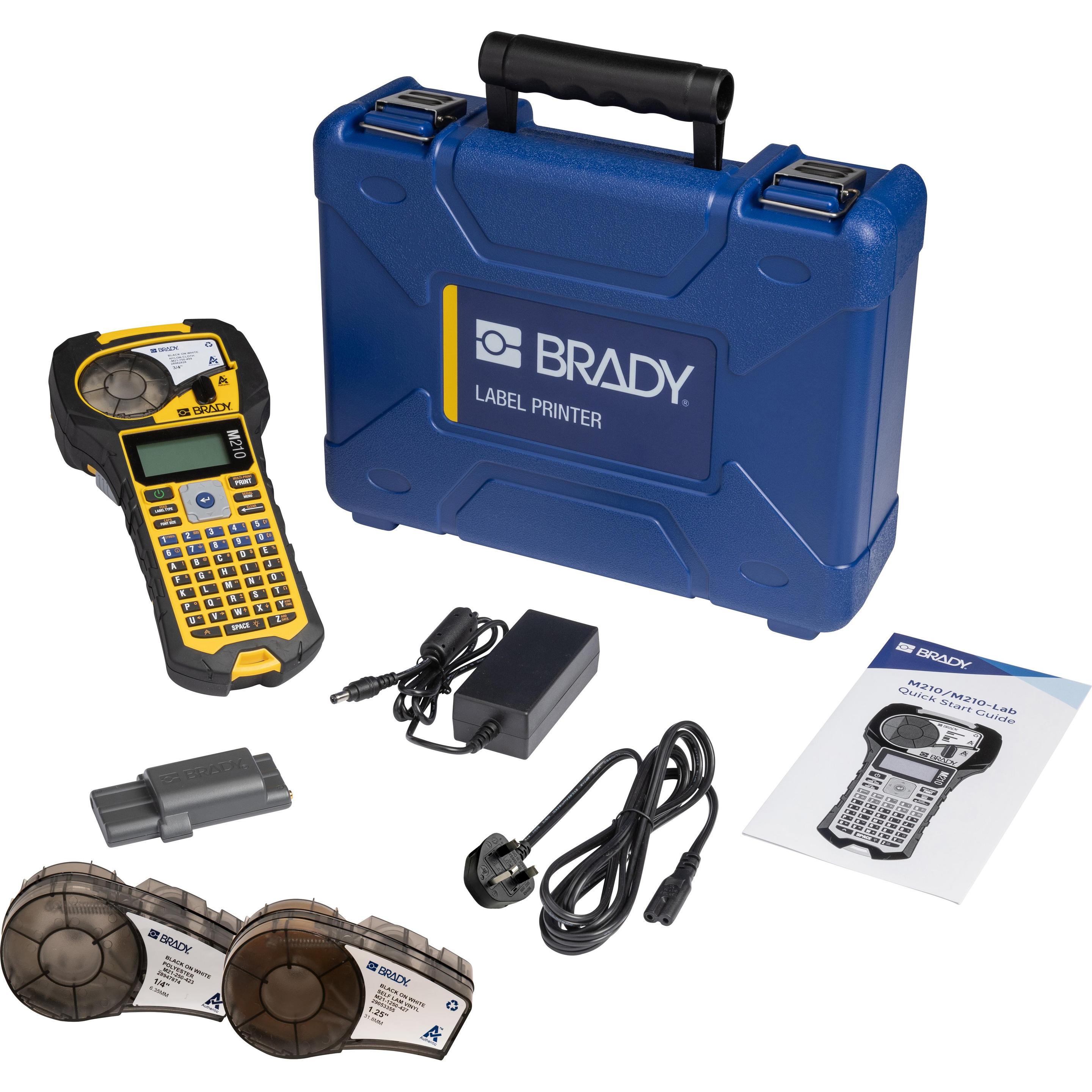 Brady M210-Data-KIT UK, dispositivo mobile di etichettatura, stampa continua e di etichette, tastiera, Etichettatrice