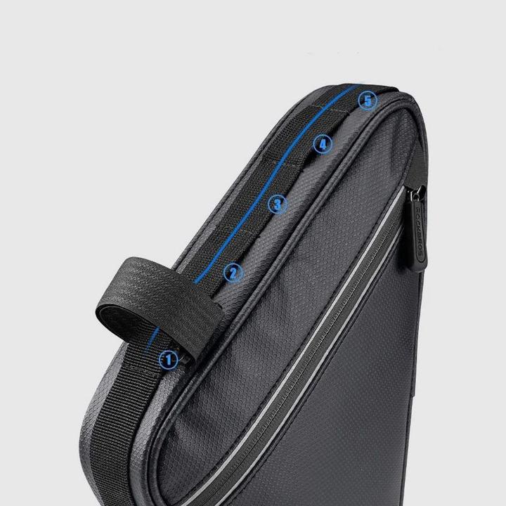 Immagine prodotto Rockbros B39-2 borsa impermeabile per telaio di bicicletta - nero (1.50 l, Borsa telaio)