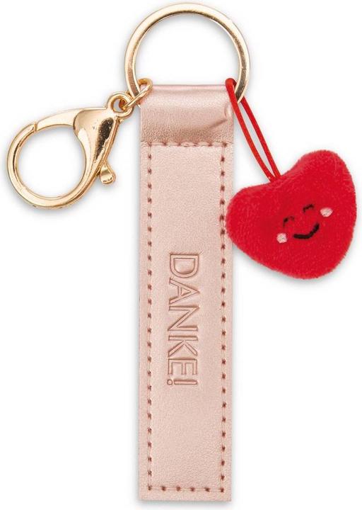 Actual product image Magni NICI Schlüsselanhänger Danke! Kunstlederband mit Herz roségold 10cm