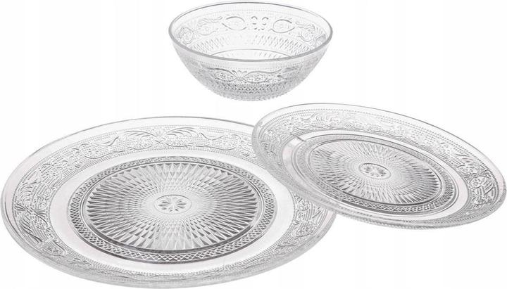 Actual product image Secret de Gourmet 18-Piece Crystal Look Dinnerware Set (18 pcs.)