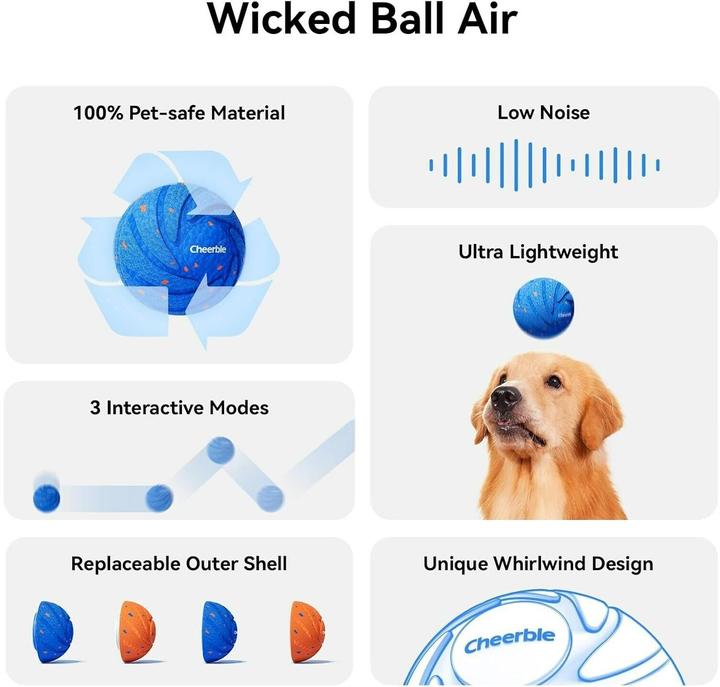 Actual product image Cheerble Wicked Ball Air (Ball toy dog)