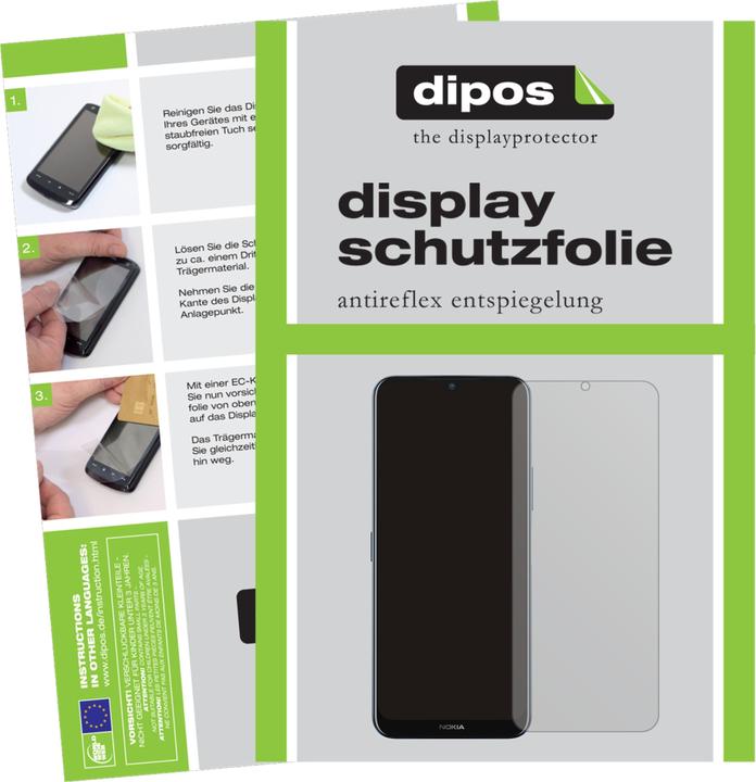 Dipos Pellicola Protettiva Antiriflesso Per Nokia 7.2 (2 Pezzi) - Opaca, Anti-Impronta, Made In Germany