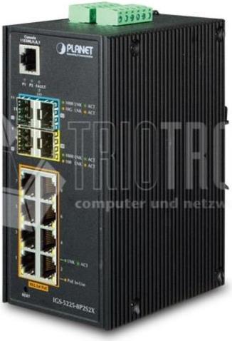 Image du produit Planet Industrial L2+ 8-ports 10/100/1000T 802.3at PoE + (8 ports)