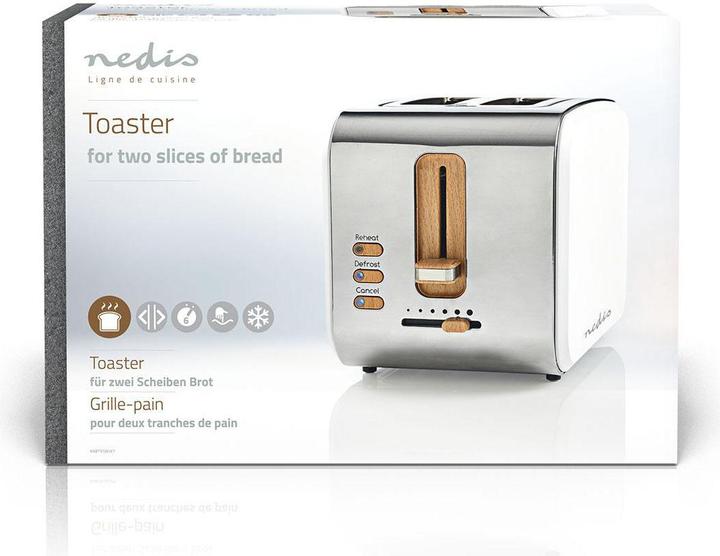 Actual product image Nedis Toaster - Soft touch - 6 different settings - Defrost and reheat function - Crumb tray