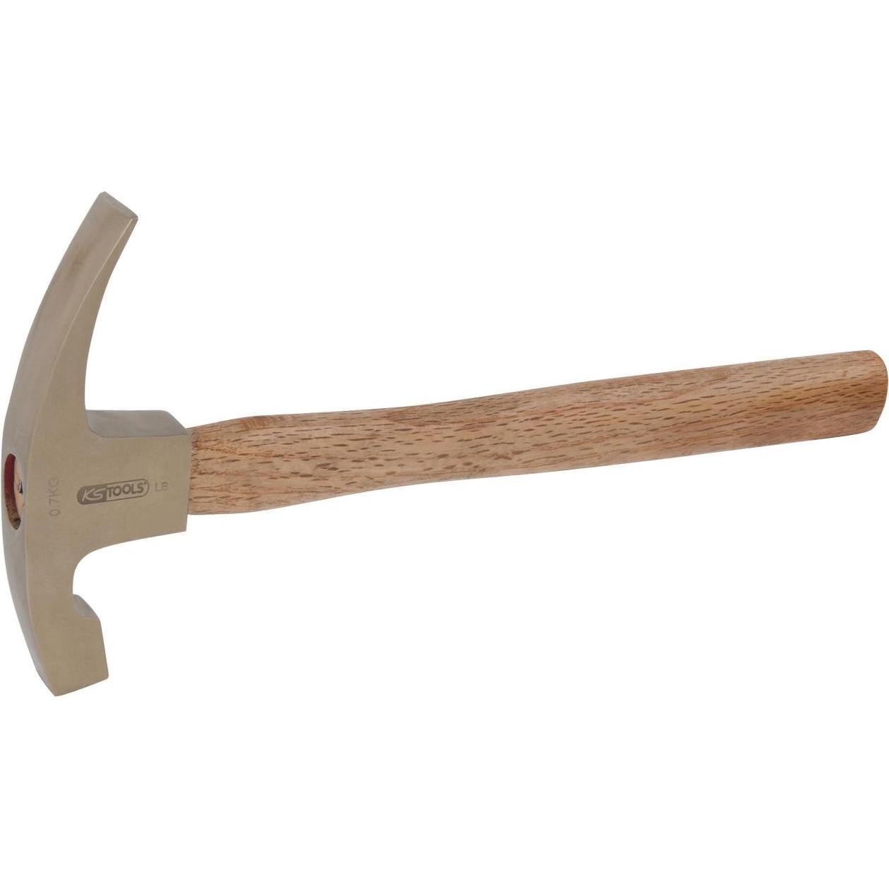KS Tools, Hammer, BRONZEplus Maurerhammer, Stielart Hickory, amerikanische Form, 700 g (700 g)