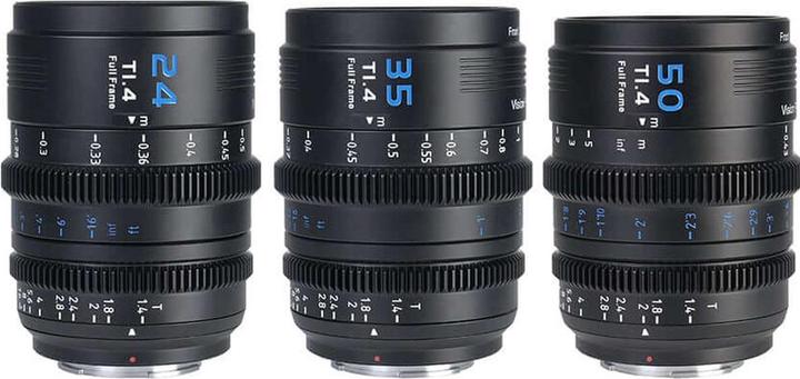 Sirui VP-1-3B VISION PRIME T1.4 Full-frame Cine Lens 24mm&35mm&50mm Black mit Wechsel Mount (Canon RF, L-Mount, Nikon Z, Sony E, Vollformat)