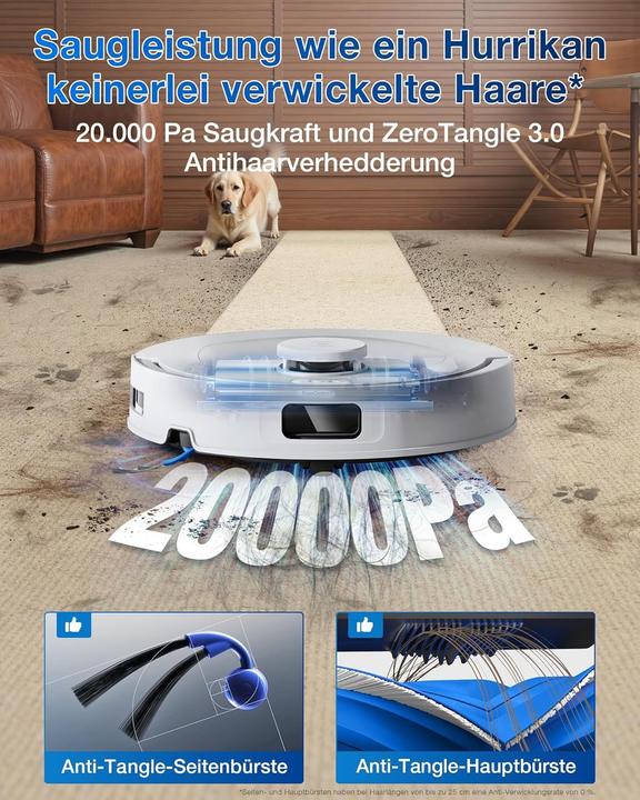 Produktbild Ecovacs Robotstvsuger Deebot T30C - White (20000 Pa, Wischpads (rotierend))
