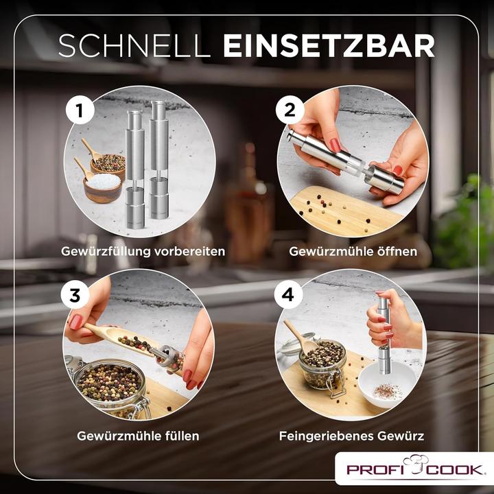Produktbild Proficook PCPSM 60 Pfeffer Salzmühle (Pfeffer, Salz)