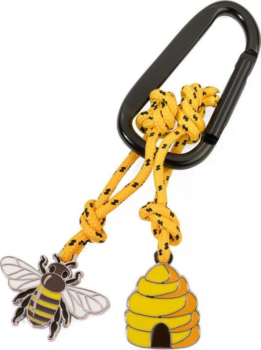 Actual product image Troika MAJA Porte-clés mousqueton avec abeille et ruche, multicolore