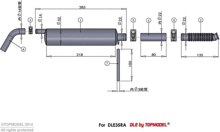 Immagine prodotto DLE Engine set di silenziatori dle 35ra