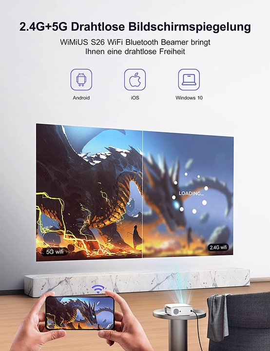 Actual product image WiMiUS S26 (Full HD, 480 lm)