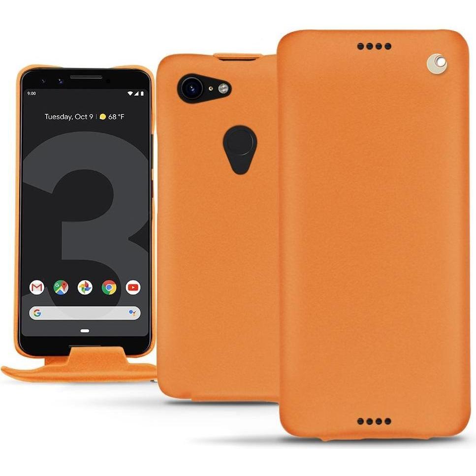 Noreve Lederschutzhülle vertikal (Google Pixel 3), Smartphone Hülle, Orange