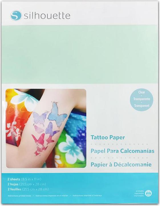Actual product image Silhouette Printable Tattoo Paper