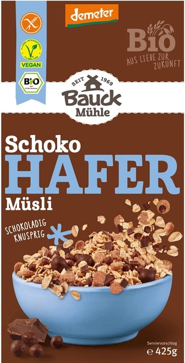 Bauckhof Organic chocolate oat muesli (440 g)