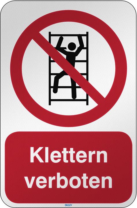 Actual product image Brady P/P009/DE394/RFL-390X590-1, ISO safety sign - No climbing, Laminated polyester