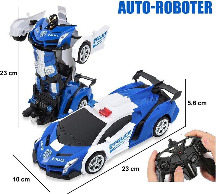 Immagine prodotto Cbx Auto della polizia RC 2 in 1 Auto e robot
