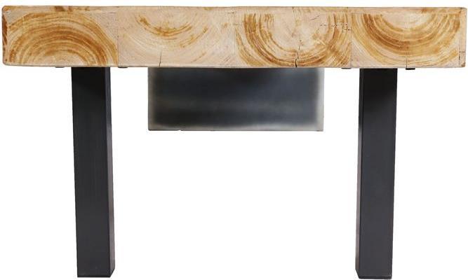 Produktbild Mendler Lowboard HWC-L75, Industrial Massiv-Holz MVG-zertifiziert 40x200x60cm, natur