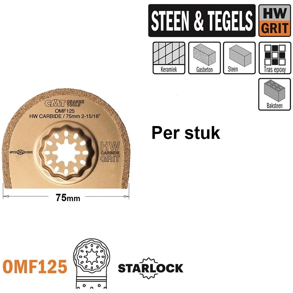 CMT, Lama, OMF125-X1 Rundes HW-Korn Multitool-Sägeblatt 75 mm 1 Stück