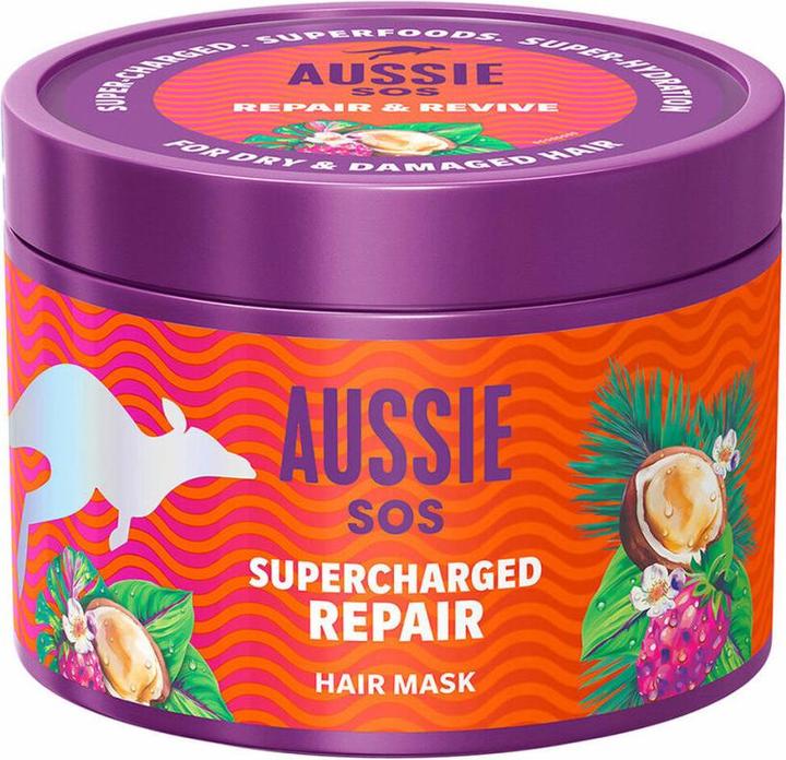 Aussie Sos Supercharged Repair Hair Mask 500ml For Dry And Damaged Hair (500 ml)