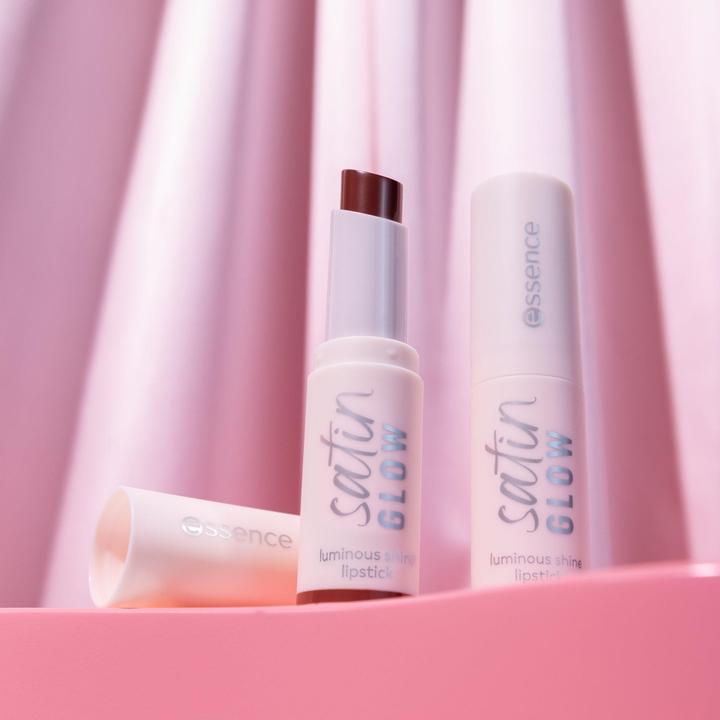 Actual product image essence satin GLOW luminous shine lipstick (05 Chai There)