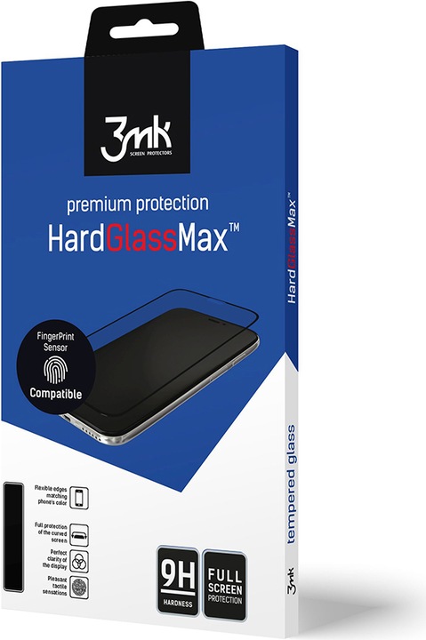 Produktbild 3MK HardGlass Max FingerPrint for Samsung Galaxy S10 Plus black frame EAN 5903108081382 (1 Stück, Samsung Galaxy S10+)