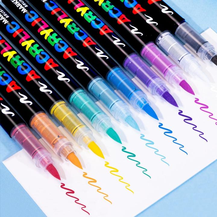 Image du produit Hermex 72-tlg. Set Acrylmarker Arcrylstifte Acryl Brush Marker Pinselstifte (72 x)