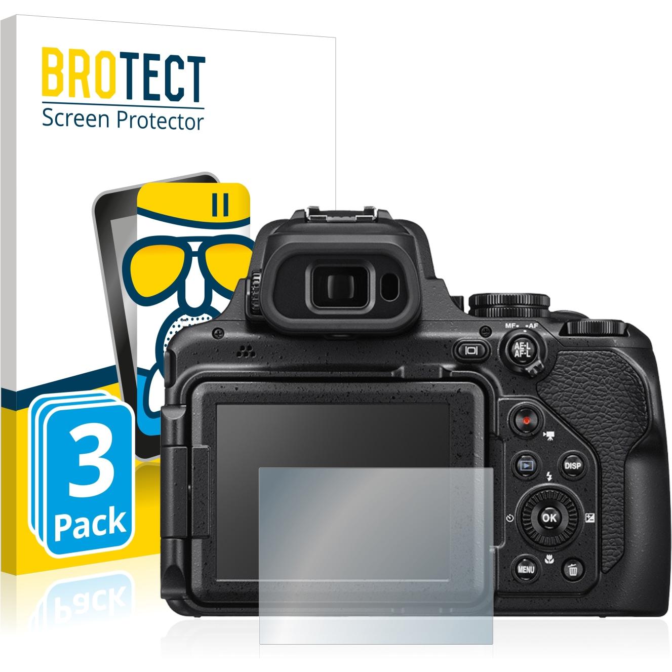 BROTECT AirGlass Panzerglasfolie Matt (Displayschutz, Coolpix P1000), Kameraschutz