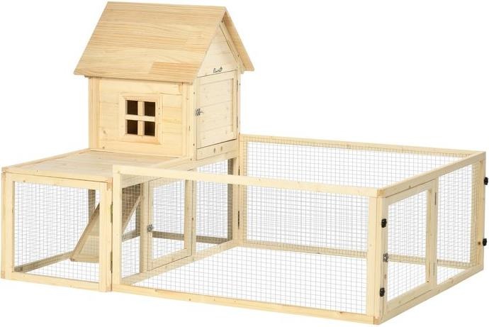 Produktbild Swisshandel24 Kaninchenstall, 1 Rampe, 1 Nistkasten, 1 Bodenwanne, 151,5x106x97cm