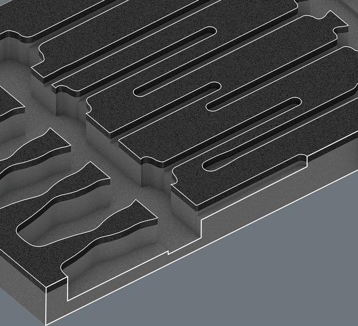 Produktbild Wera 9710 Schaumstoffeinlage Schraubendreher Set 1 (Kreuzschlitz, Schlitz)