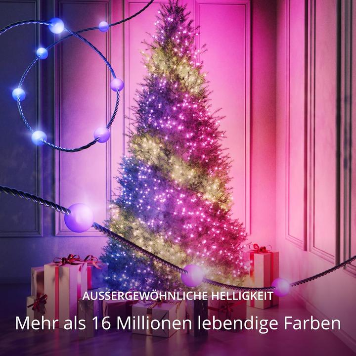 Produktbild Twinkly Candies - 100 Pearl-shaped RGB LEDs Green Wire USB-C (6 m)