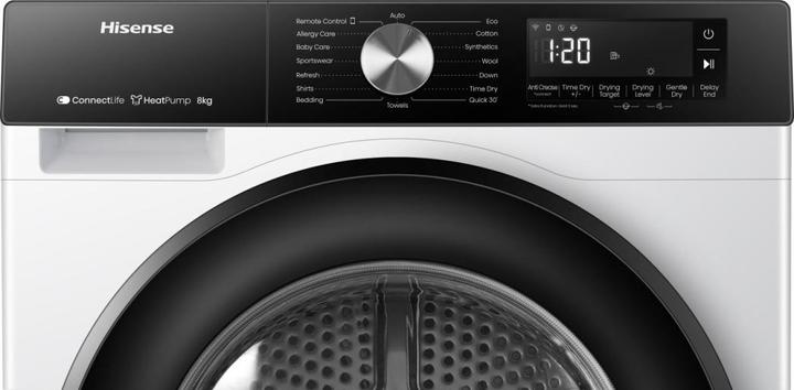 Actual product image Hisense DH3S802BW2 (8 kg, Right)
