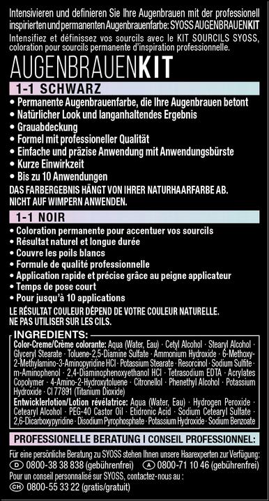 Image du produit Syoss Kit sourcils noir