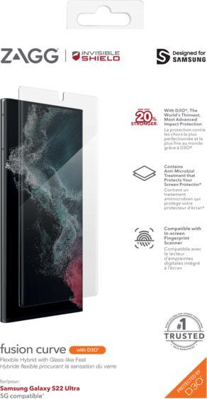 Actual product image InvisibleShield - Fusion D3O screenprotector - Geschikt voor Samsung Galaxy S22 Ultra (1 pcs., Samsung Galaxy S21)
